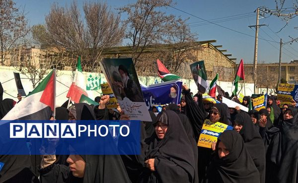 حضور باشکوه مردم، دانش آموزان و فرهنگیان منطقه رضویه در راهپیمایی روز جهانی قدس 