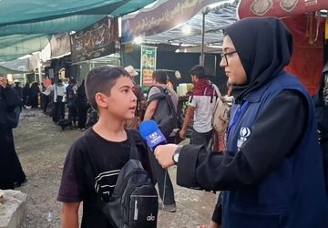دانش‌آموزان از علت حضور خود در پیاده‌روی اربعین می‌گویند