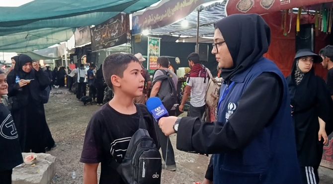 دانش‌آموزان از علت حضور خود در پیاده‌روی اربعین می‌گویند