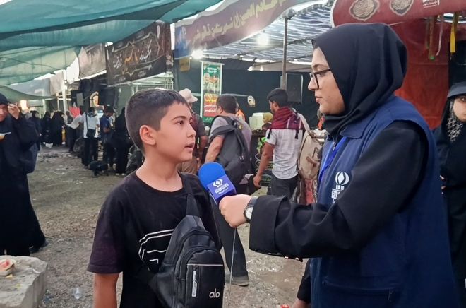 دانش‌آموزان از علت حضور خود در پیاده‌روی اربعین می‌گویند