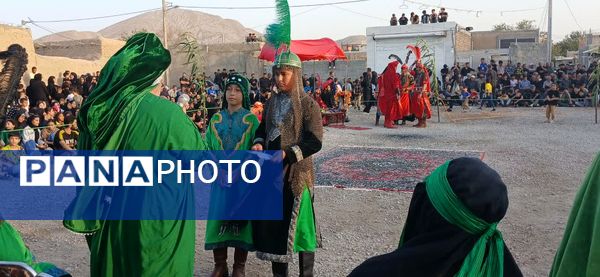 آیین تعزیه‌خوانی در عاشورای حسینی در روستای حسین آباد شیروان