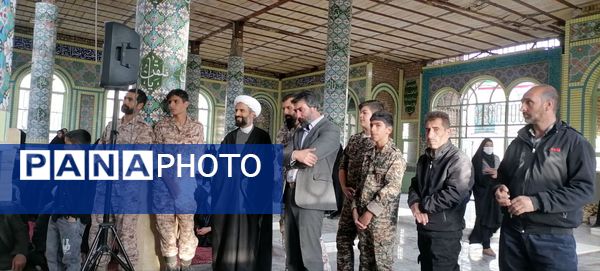 تشییع پیکر شهید گمنام در گلزار شهدای شهر بار نیشابور 