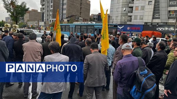 تجمع مردم کرج در محکومیت ترور رهبر مقاومت لبنان
