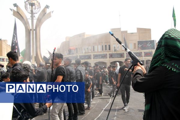 عزاداری عاشورای حسینی در گرمای سوزان بم
