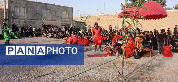 آیین تعزیه‌خوانی در عاشورای حسینی در روستای حسین آباد شیروان