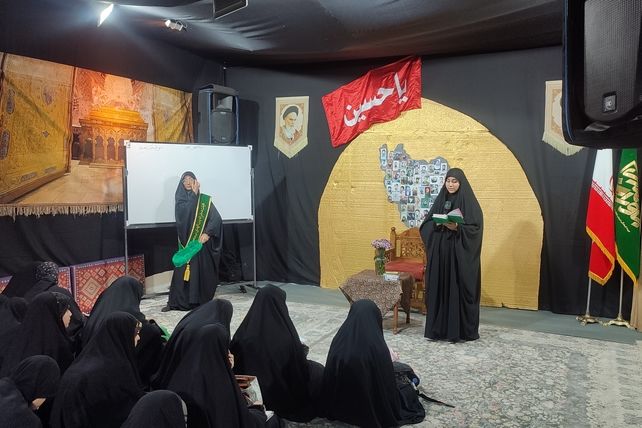 عزاداری نوجوانان بنت الهدی‌ در شب هشتم محرم