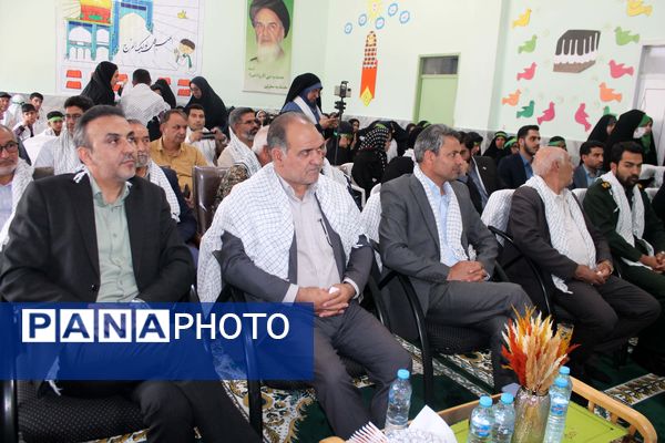 نواختن زنگ ایثار، شهادت و نماز در آموزشگاه ولایت شهرستان فریمان