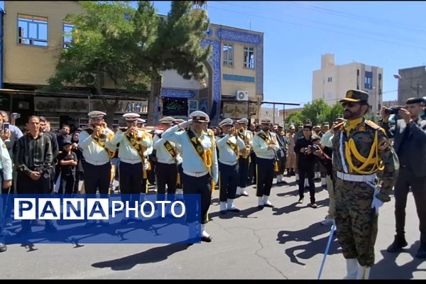 مراسم وداع با شهید امیرحسین مزینی در فریمان