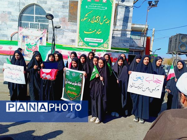 دانش‌آموزان جوکار، مقتدرانه میثاق ایستادگی را امضا کردند