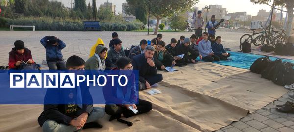 زیارت عاشورا و غبار روبی مزار شهدای گمنام نیشابور