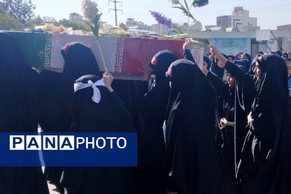 آیین استقبال از شهید گمنام در دبیرستان الزهرا 