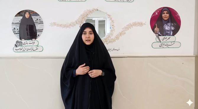 برگزاری برنامه آموزشی روز ملی مبارزه با استکبار در دبیرستان دخترانه معارف شهید مطهری 