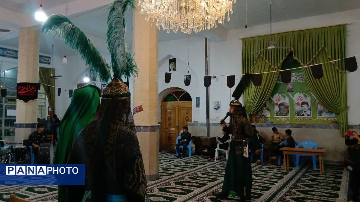 مراسم تعزیه خوانی شهادت حضرت عباس(ع) توسط ذاکرین دهستان شوراب صغیر
