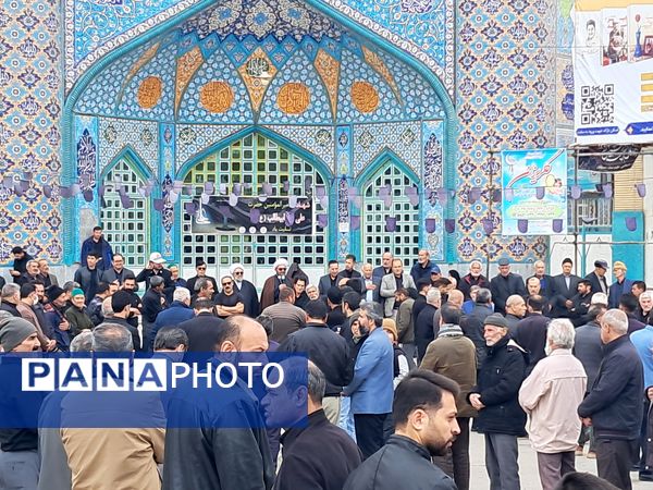 مراسم دسته روی و سینه زنی مردم آشخانه به مناسبت شهادت امام علی (ع)