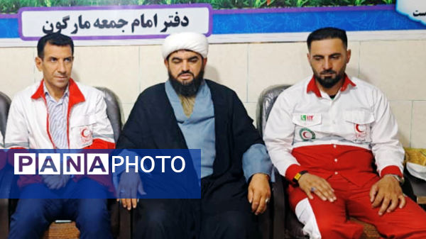  دیدار رئیس و کارکنان جمعیت هلال احمر با امام جمعه مارگون