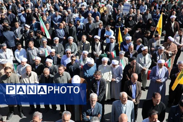 تجمع اعتراضی مردم ارومیه در محکومیت جنایات رژیم  صهیونیستی