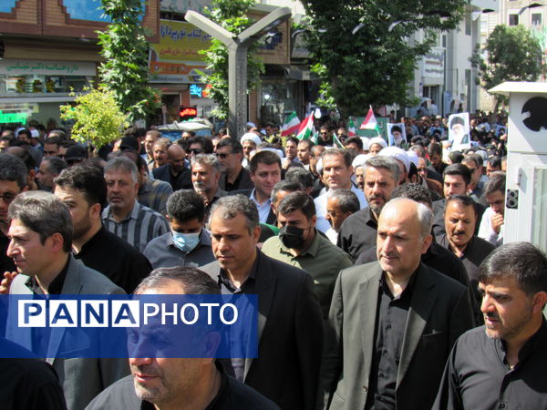 خروش بی‌نظیر سنندج در بدرقه شهید آسمانی رضا بسطامی