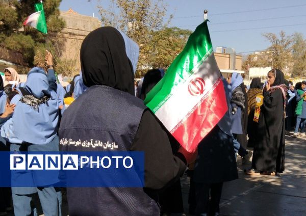 راهپیمایی ۱۳ آبان ماه در شهرستان خلیل‌آباد 