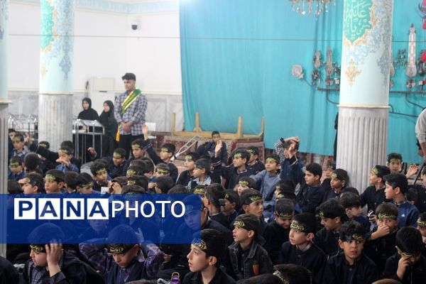 عزاداری دانشآموزان قم در آستان مقدس امامزاده سیدعلی(ع)