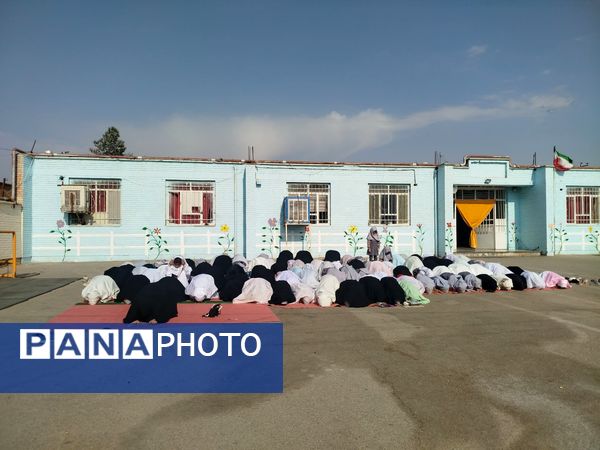 نماز باران در دبستان دخترانه حضرت مریم(س) شهرستان سرخس