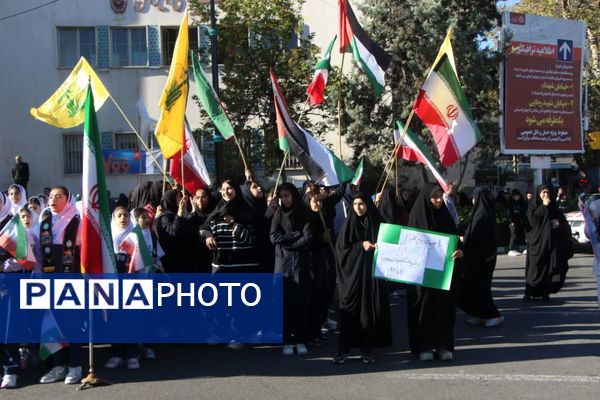 خروش دانش‌آموزان گرگانی در روز حماسه و بصیرت