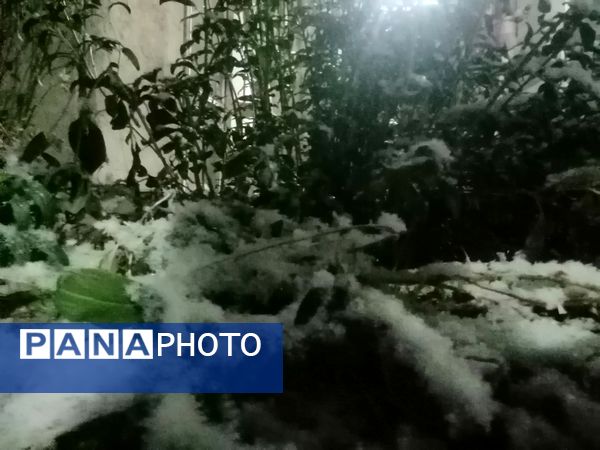 بارش برف پاییزی در شهرزیبای بار نیشابور 