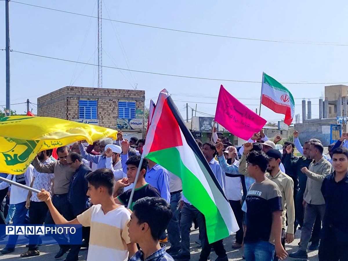 راهپیمایی خشم و نفرت بر علیه رژیم غاصب صهیونیستی در سندرک