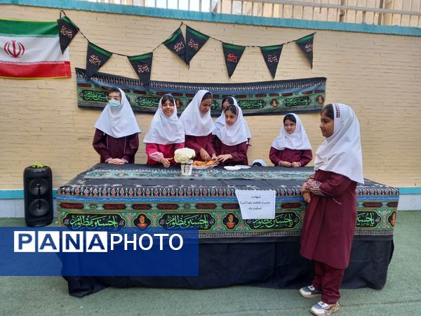 برپایی موکب عزاداری ایام فاطمیه در دبستان مریم بندرعباس