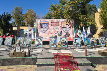 عطر ایثار و شکوه: مزار شهدا اراک غرق در گل‌های ارادت