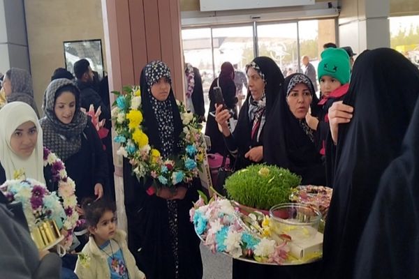 عطر کعبه در فرودگاه شهید بهشتی اصفهان پیچید