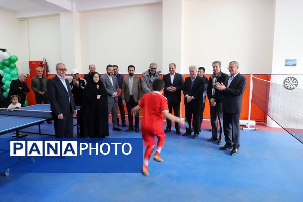 افتتاح اتاق ورزش مدرسه هوشمند استثنایی شهید رضی شهر جدید سهند