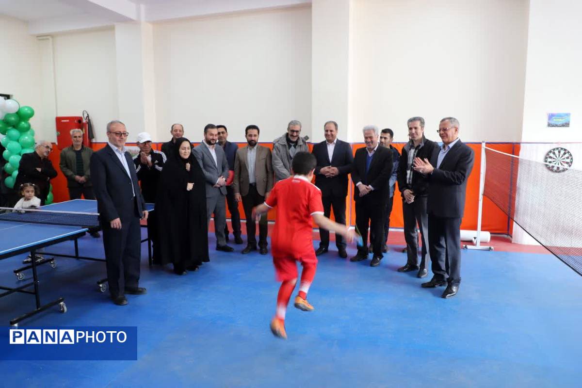افتتاح اتاق ورزش مدرسه هوشمند استثنایی شهید رضی شهر جدید سهند
