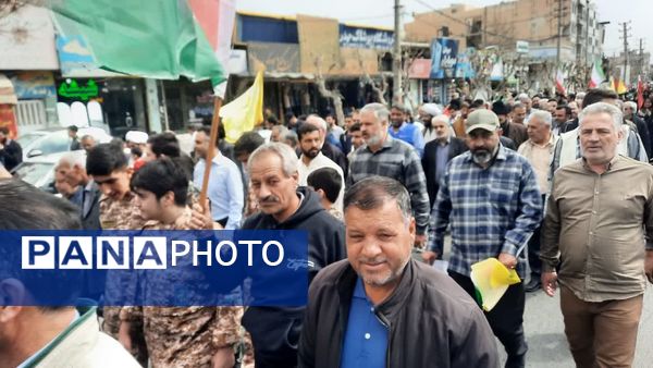 مردم صفادشت ملارد در حمایت از قدس شریف به خیابان‌ها آمدند