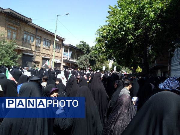 راهپیمایی مردم قزوین در جمعه خشم ونصر 