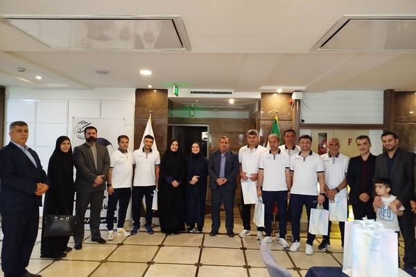 مراسم بدرقه کاروان تیم فوتسال ناحیه دو شهرری به مسابقات برزیل