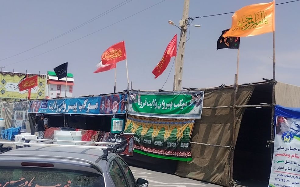 برپایی موکب پیروان ولایت در شهرستان قروه برای خدمت‌رسانی به زائران کربلا