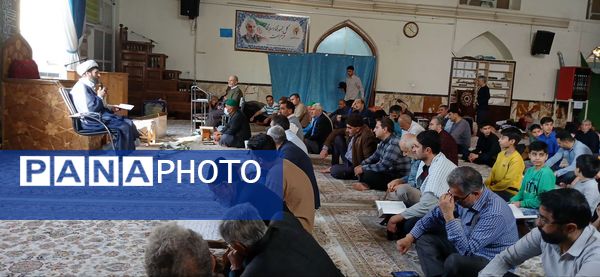 حضور رئیس حوزه علمیه شیروان در جمع معتکفین مسجد جامع شیروان