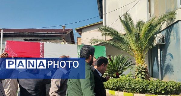 تشییع پیکر مطهر شهید گمنام میهن در مدارس لنگرود 