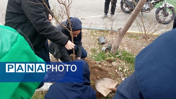 دختران ورزشکار ملاردی با کاشت نهال، آینده‌ای سبزتر برای زمین رقم می‌زنند