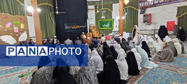 حضور ۷۲ دانش‌آموز دختر معتکف به نیت ۷۲ شهید کربلا در مسجد باب الحوائج شیروان