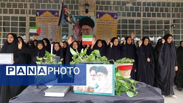 عزاداری مدارس سطح شهرستان خلیل‌آباد به‌مناسبت شهادت شهید سید حسن نصرالله
