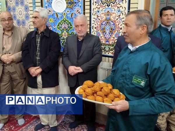 مراسم ولادت حضرت امام حسین (ع) در تکیه حسینی شهرستان کاشمر 