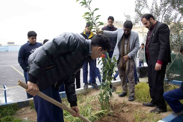 کاشت هزار درخت‌ به یاد هزار شهید دانش‌آموز
