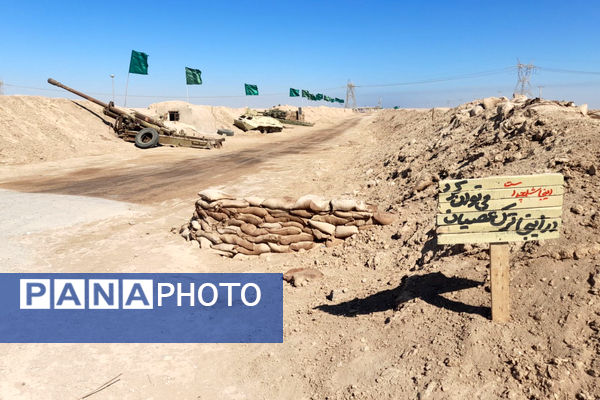 قدمگذاشتن دانشآموزان رباطکریم بر خاک مقدس شلمچه