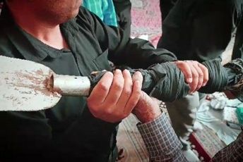 مراسم سنتی علم بندان در روستای اصقول سربیشه