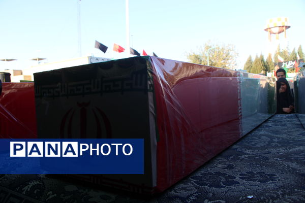 مراسم استقبال ار هفت شهید گمنام در یزد 