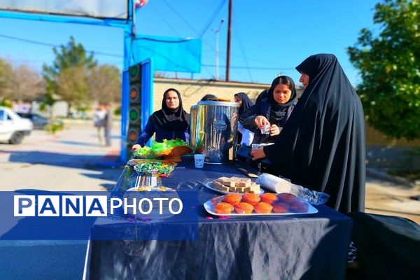  استقبال از شهدای گمنام در دبیرستان فرهیختگان شهرستان باشت