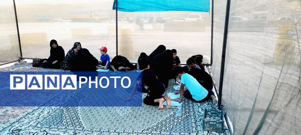 برپایی غرفه فرهنگی هنری موکب حضرت قاسم ابن الحسن(ع) شهرستان هلیلان