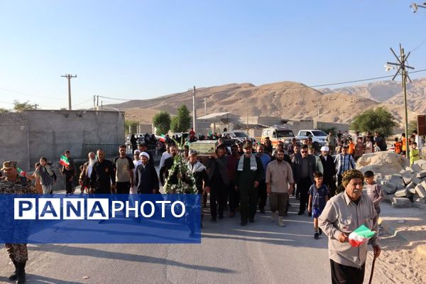  مراسم تشییع پیکر مطهر شهید گمنام در شهرستان بستک