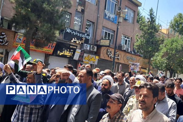 خروش وحدت‌آفرین مردم سنندج در حمایت از مظلومان فلسطین